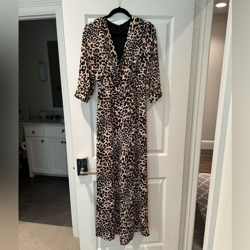 BCBG Maxazaria leopard jumpsuit